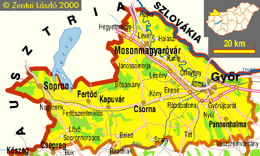 térkép sopron Térképek Magyarország megyéiről, régióiról térkép sopron