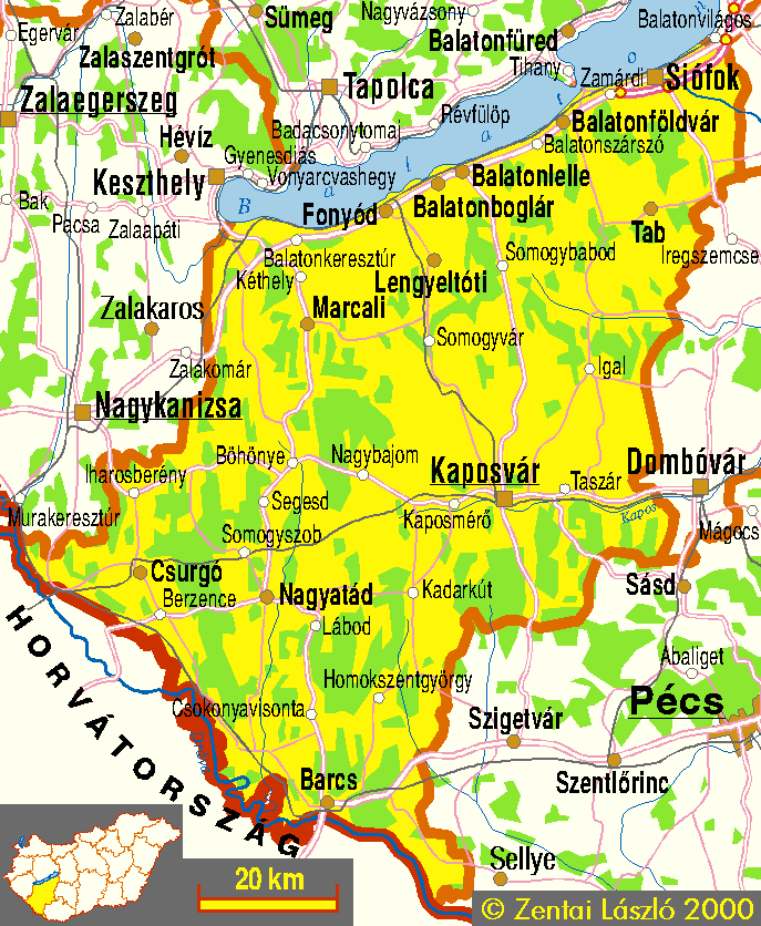 somogy megye térkép Térképek Magyarország megyéiről, régióiról somogy megye térkép