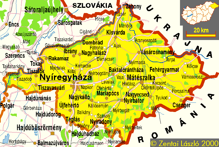 szabolcs megye térkép Térképek Magyarország megyéiről, régióiról szabolcs megye térkép
