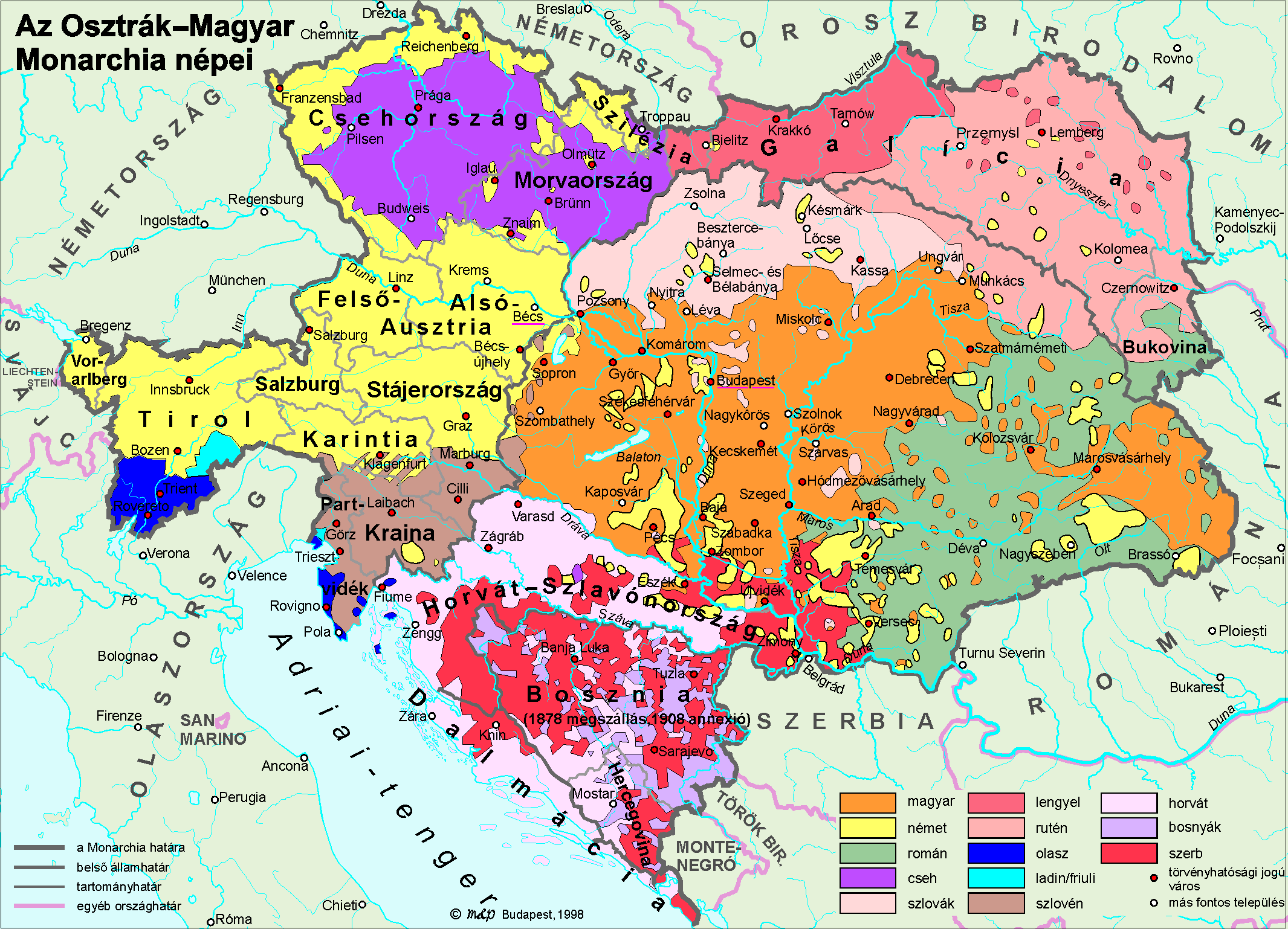 osztrák magyar monarchia térkép Osztrák Magyar Monarchia (1910) osztrák magyar monarchia térkép